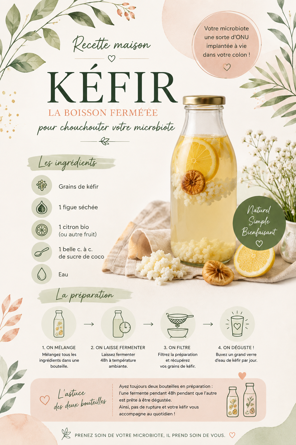 Kéfir maison : recette facile pour chouchouter son microbiote